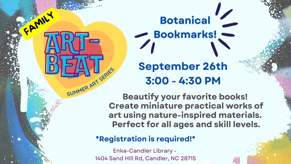 Art-Beat Summer Art Series: Botanical Bookmarks