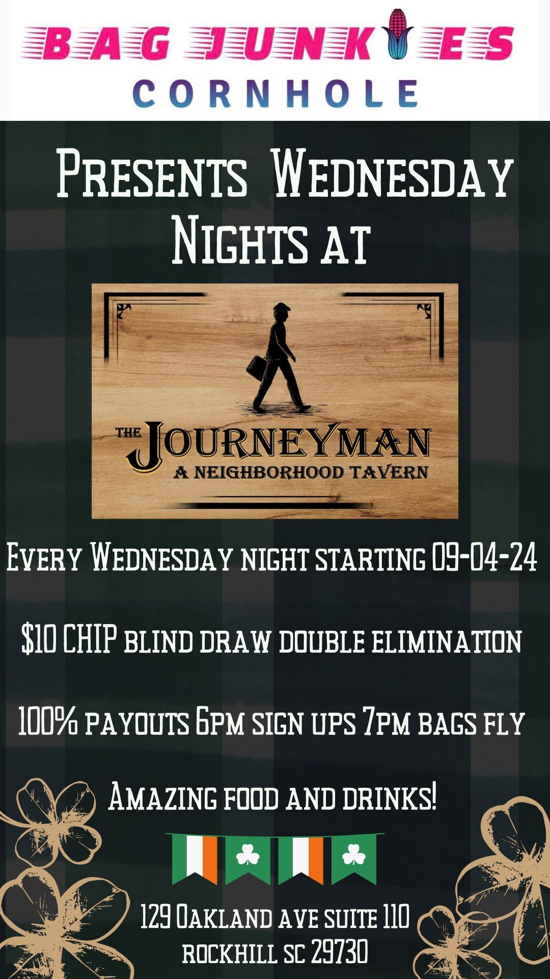 Wednesday Nights At The Journeyman Hosted By Bag Junkies \ud83c\udf3d\ud83d\udd73\ufe0f