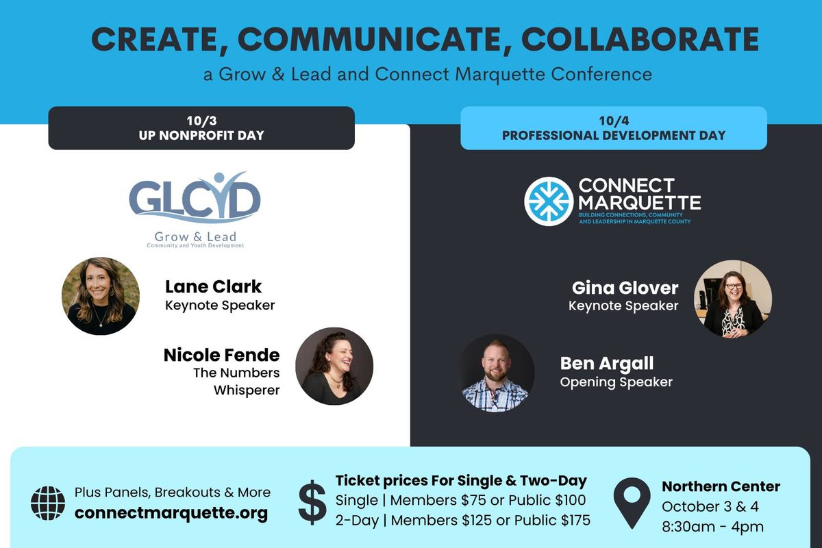 Create, Communicate, Collaborate UP Nonprofit & Connect Conference