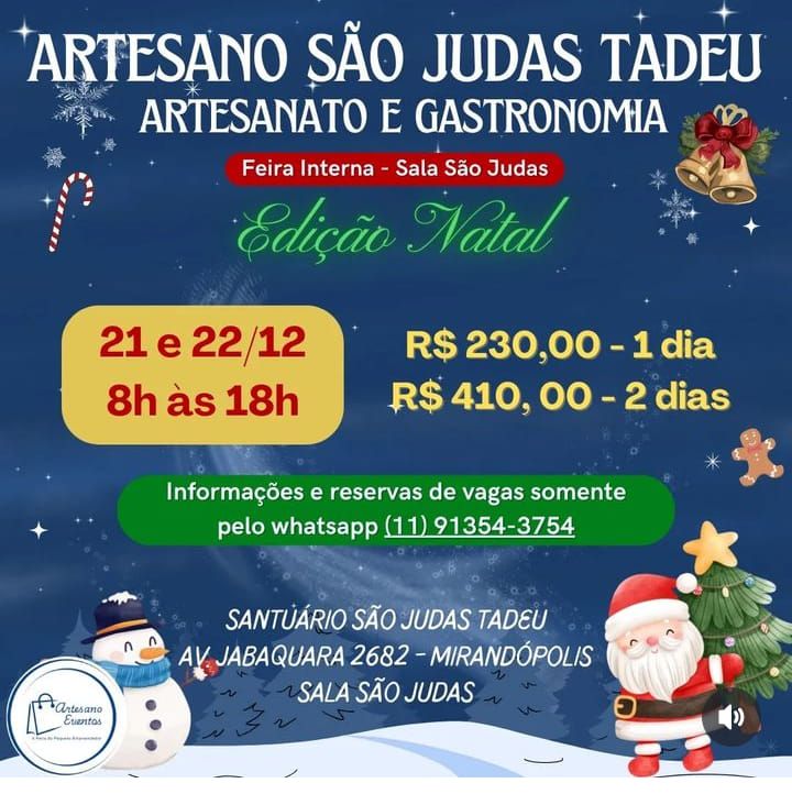 Feira Artesanato S\u00e3o Judas - Edi\u00e7\u00e3o de Natal