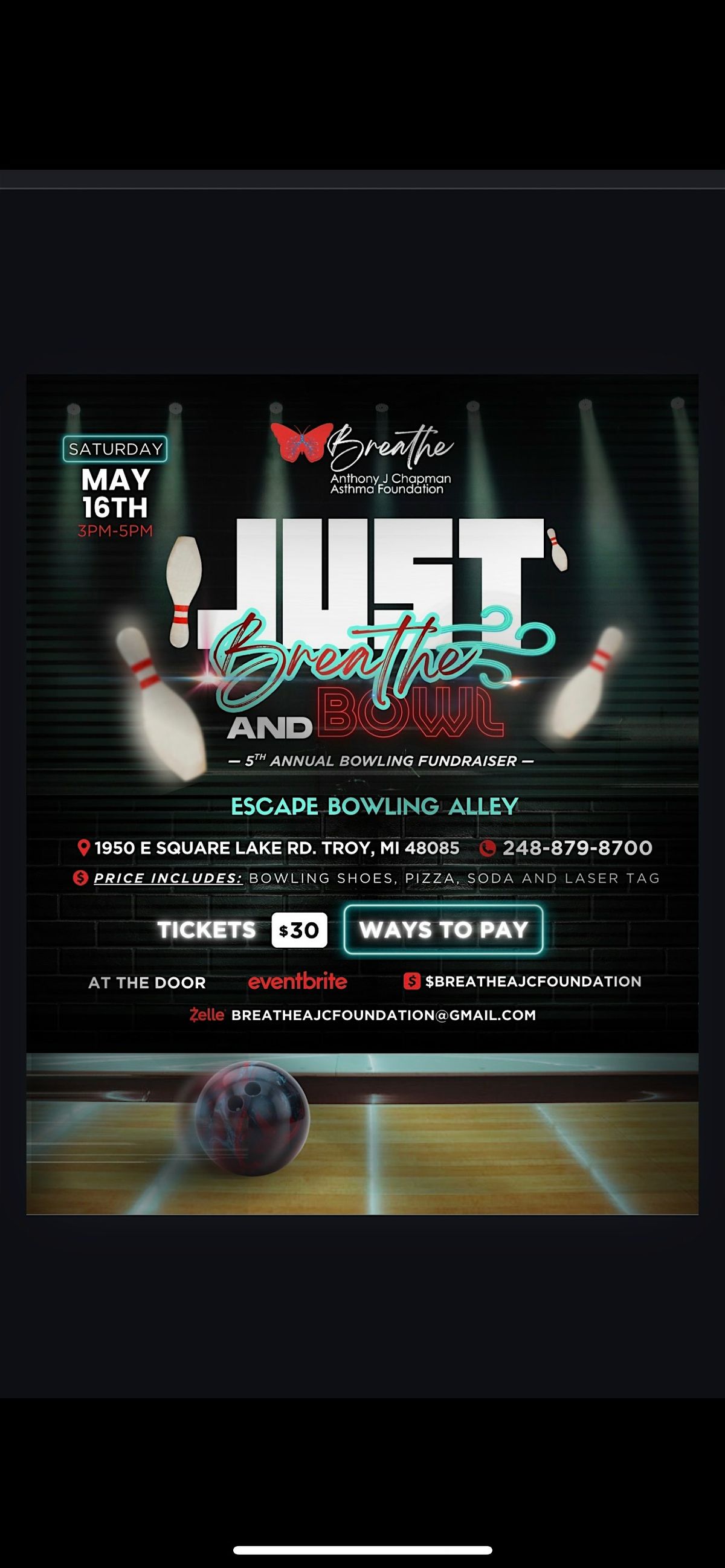 Breathe AJC Asthma Foundation Bowling Fundraiser