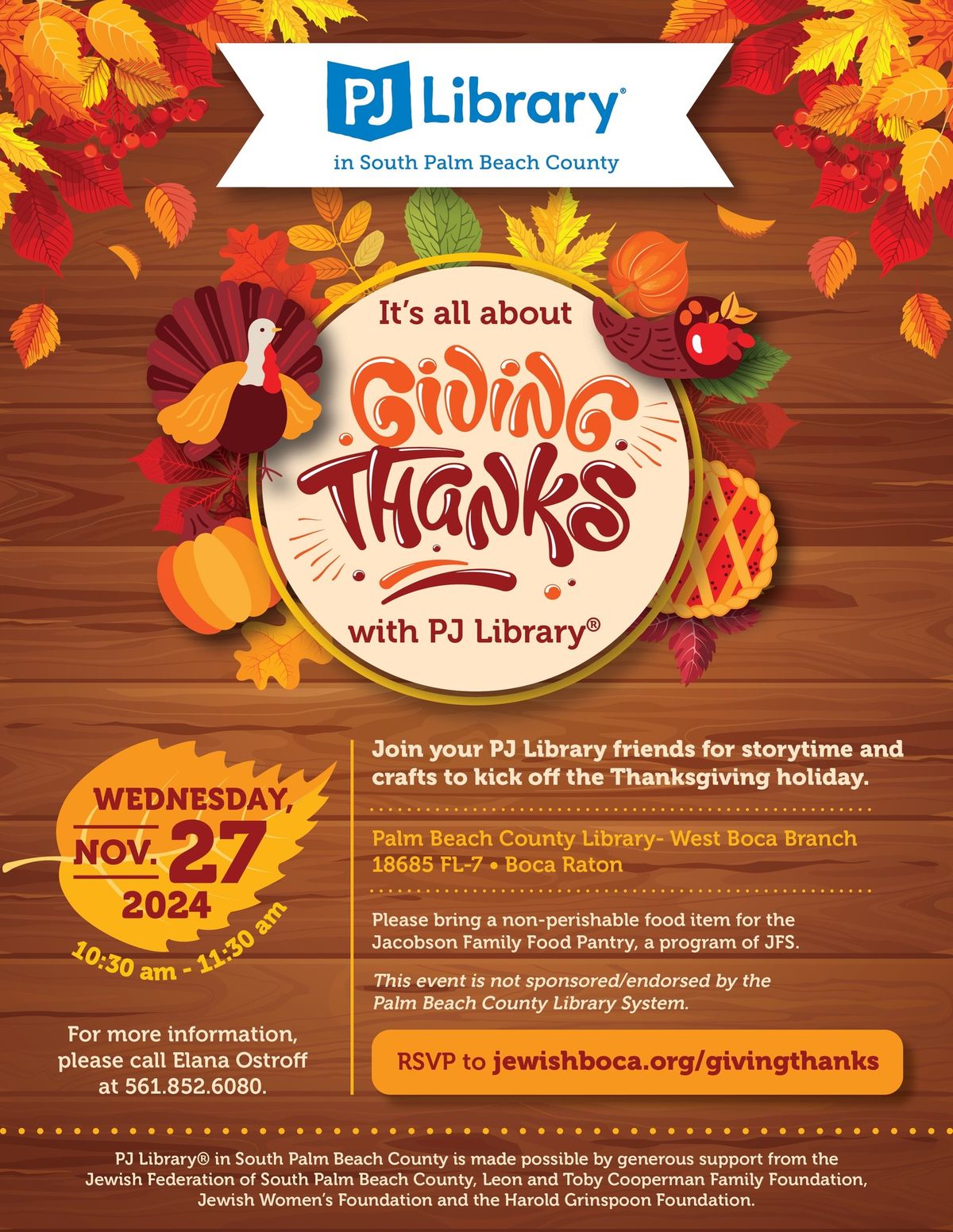 Giving Thanks with PJ Library