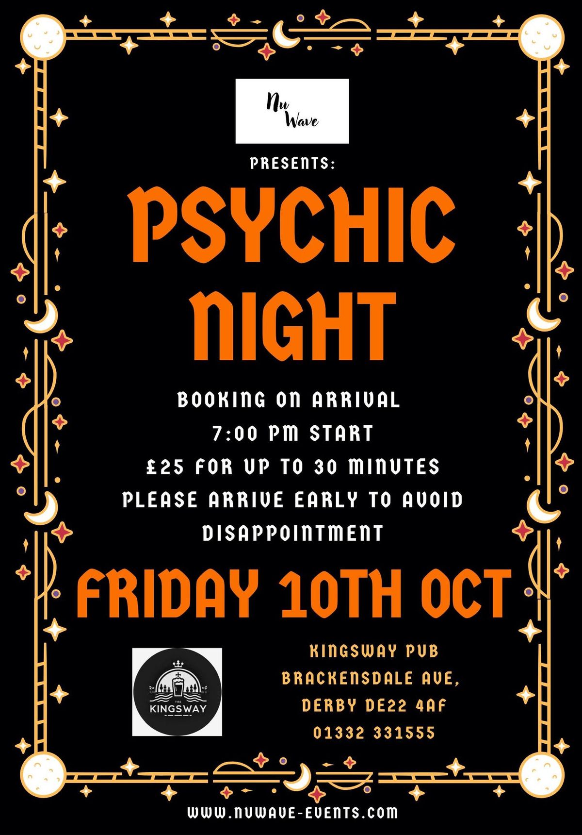 Psychic Night @ The Kingsway Derby