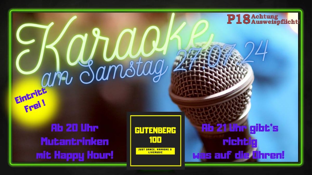 Karaoke am Samstag!