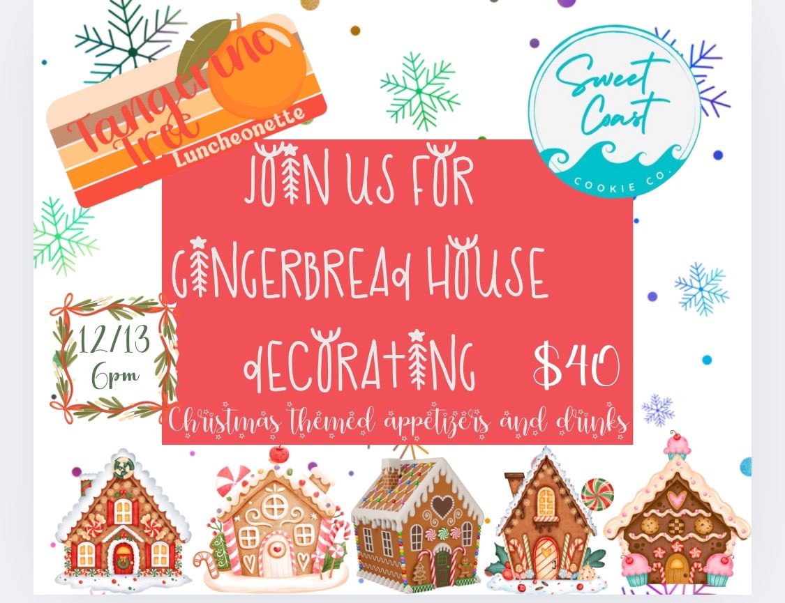 Gingerbread house building and Christmas treats