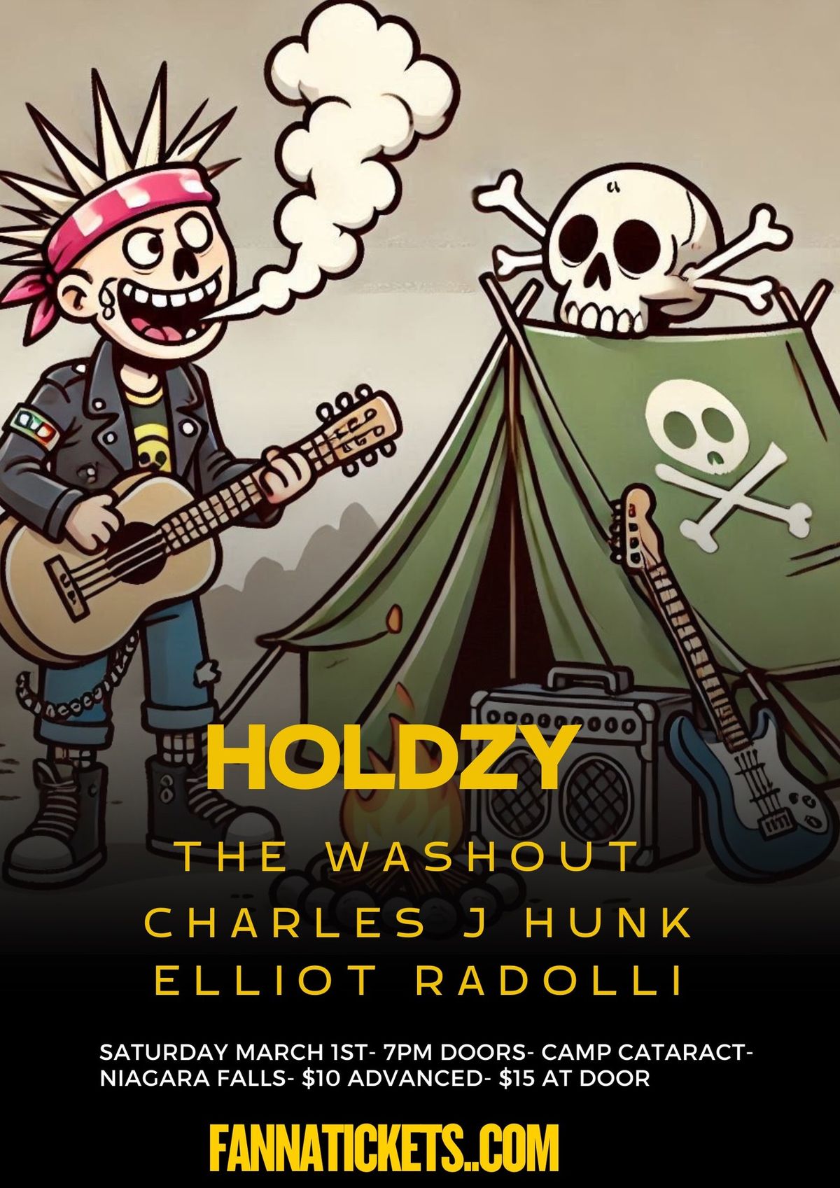 Holdzy, The Washout, Charles J Hunk  and Elliot Radolli Live