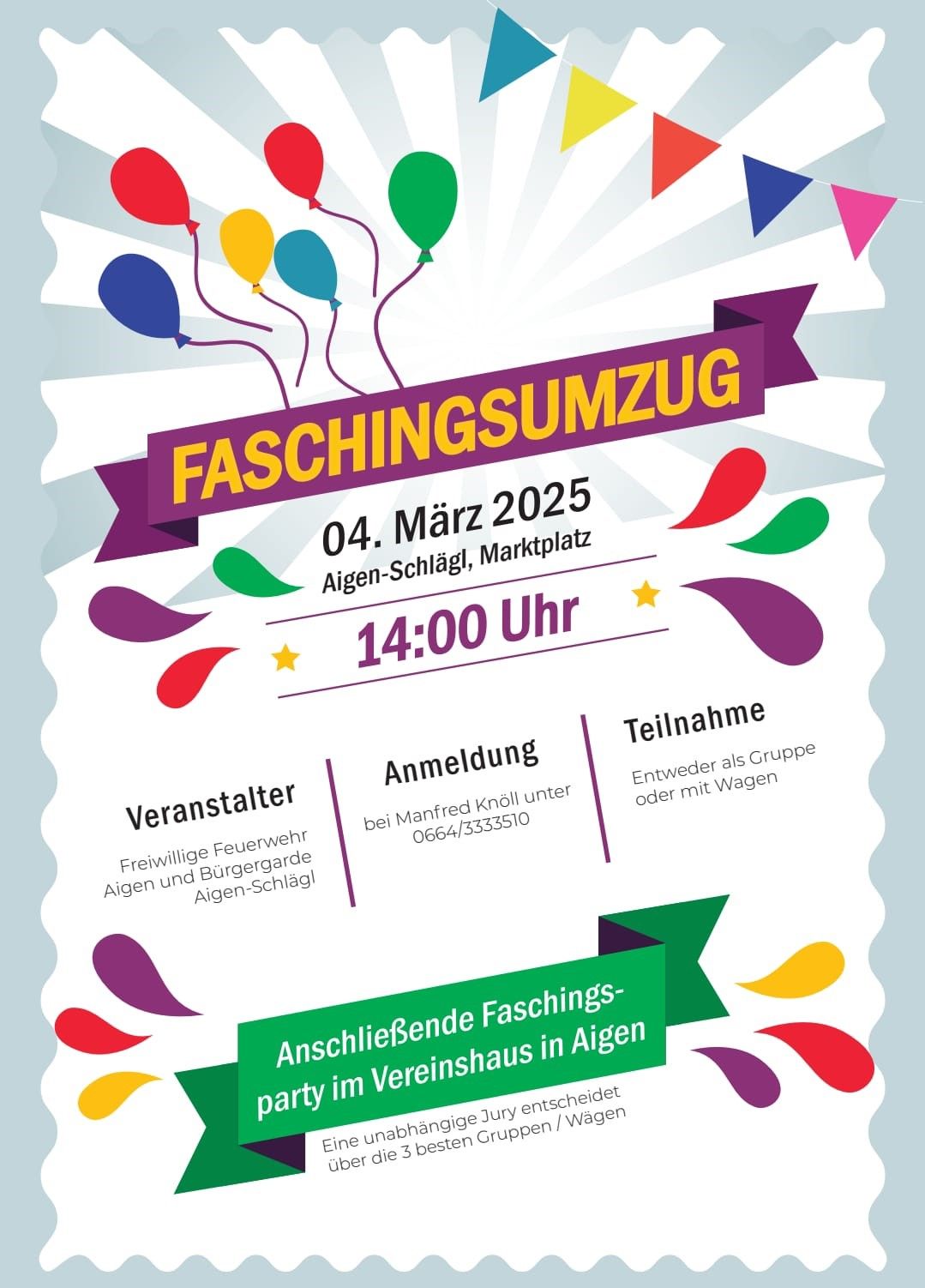 Faschingsumzug Aigen-Schl\u00e4gl 2025