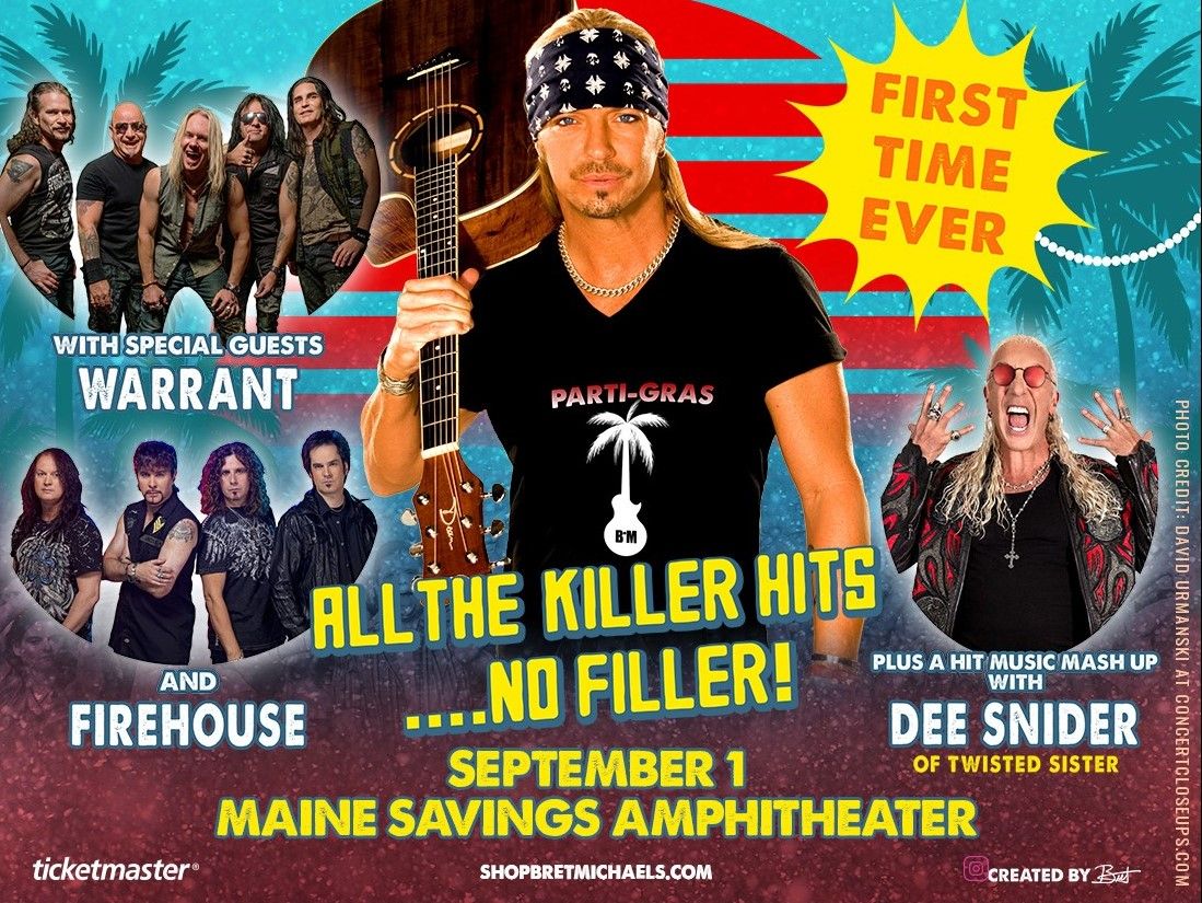 Bret Michaels and Vince Neil at Maine Savings Amphitheater