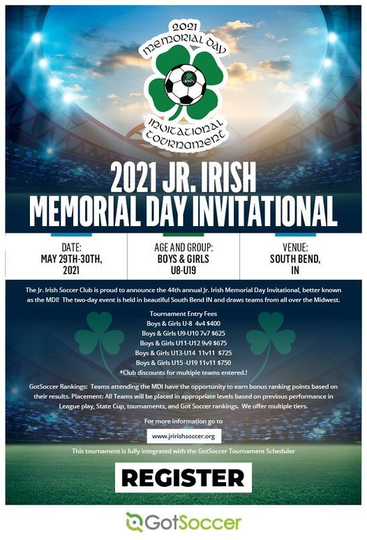 2021 Jr. Irish Memorial Day Invitational