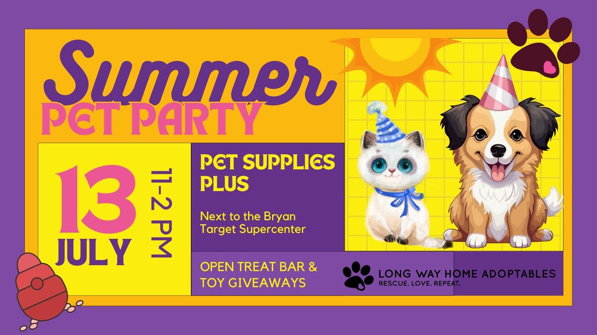 Summer Pet Party & Adoption Event 