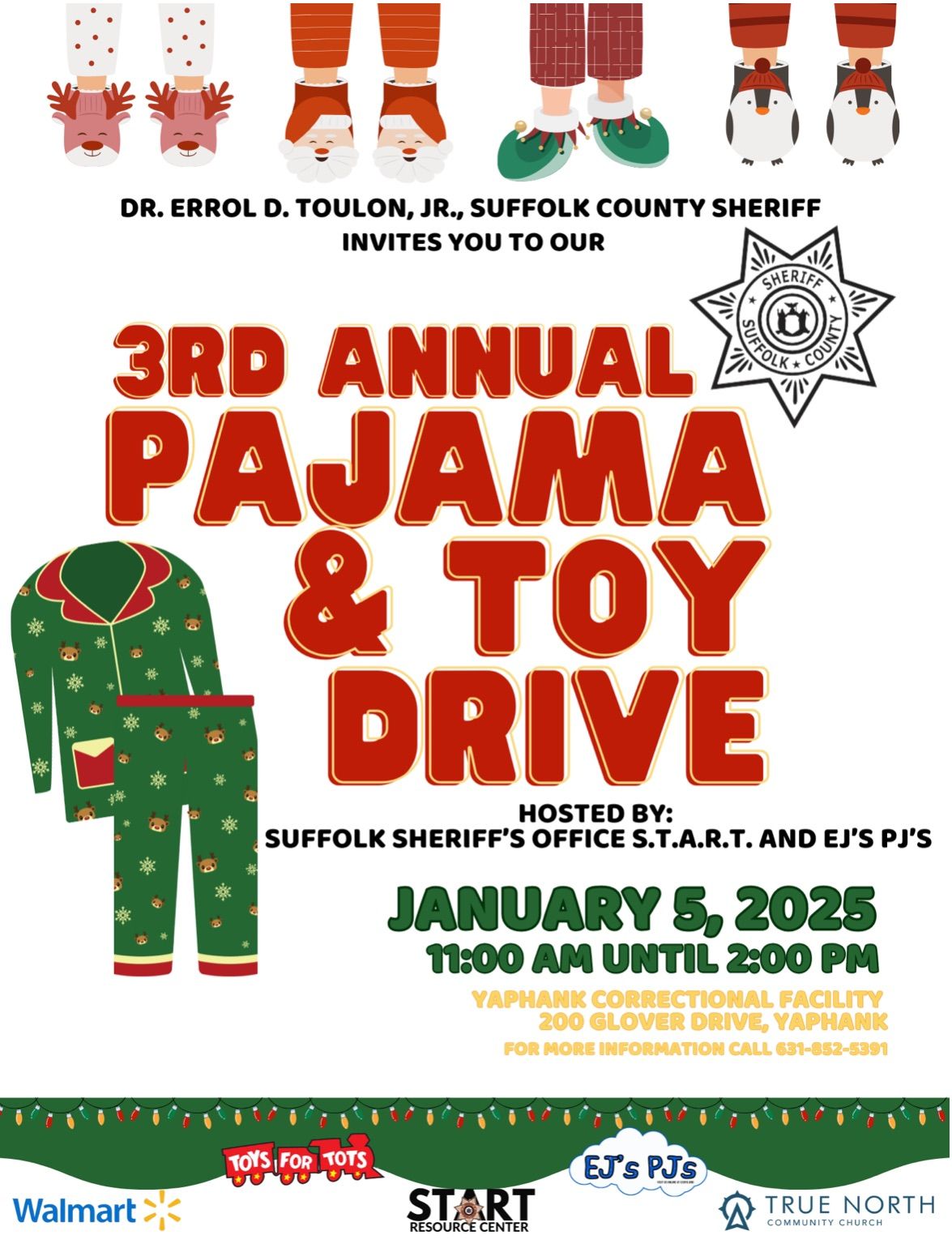 Suffolk Sheriff\u2019s Office 3rd Annual Pajama & Toy Drive 