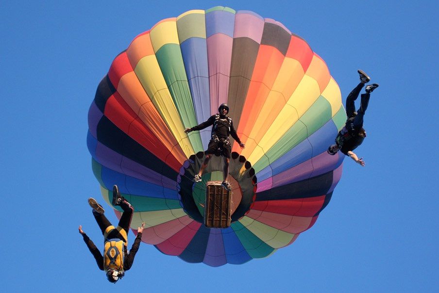 Hot Air Balloon Skydiving 