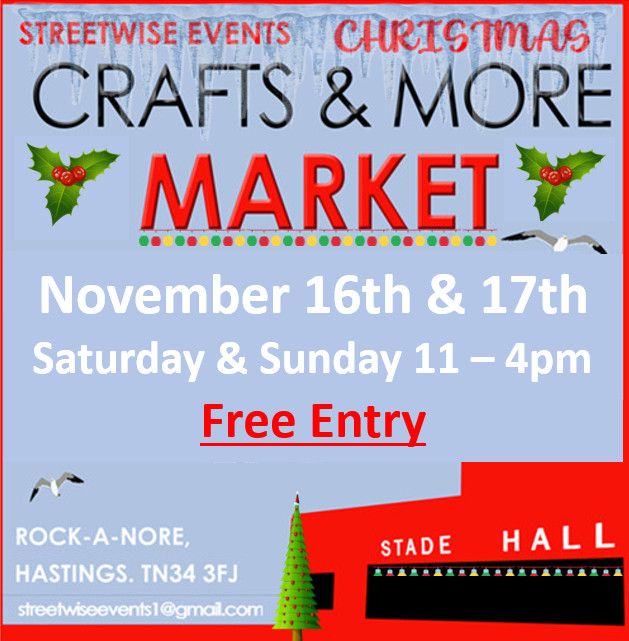 Crafts & More Christmas Weekend Market at the Stade Hall, Hastings Old Town.