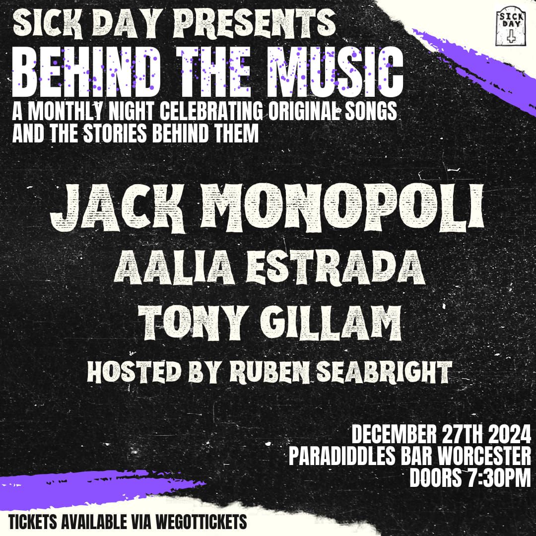 Behind The Music: Jack Monopoli\/\/Aalia Estrada\/\/Tony Gillam\/\/Hosted by Ruben Seabright 