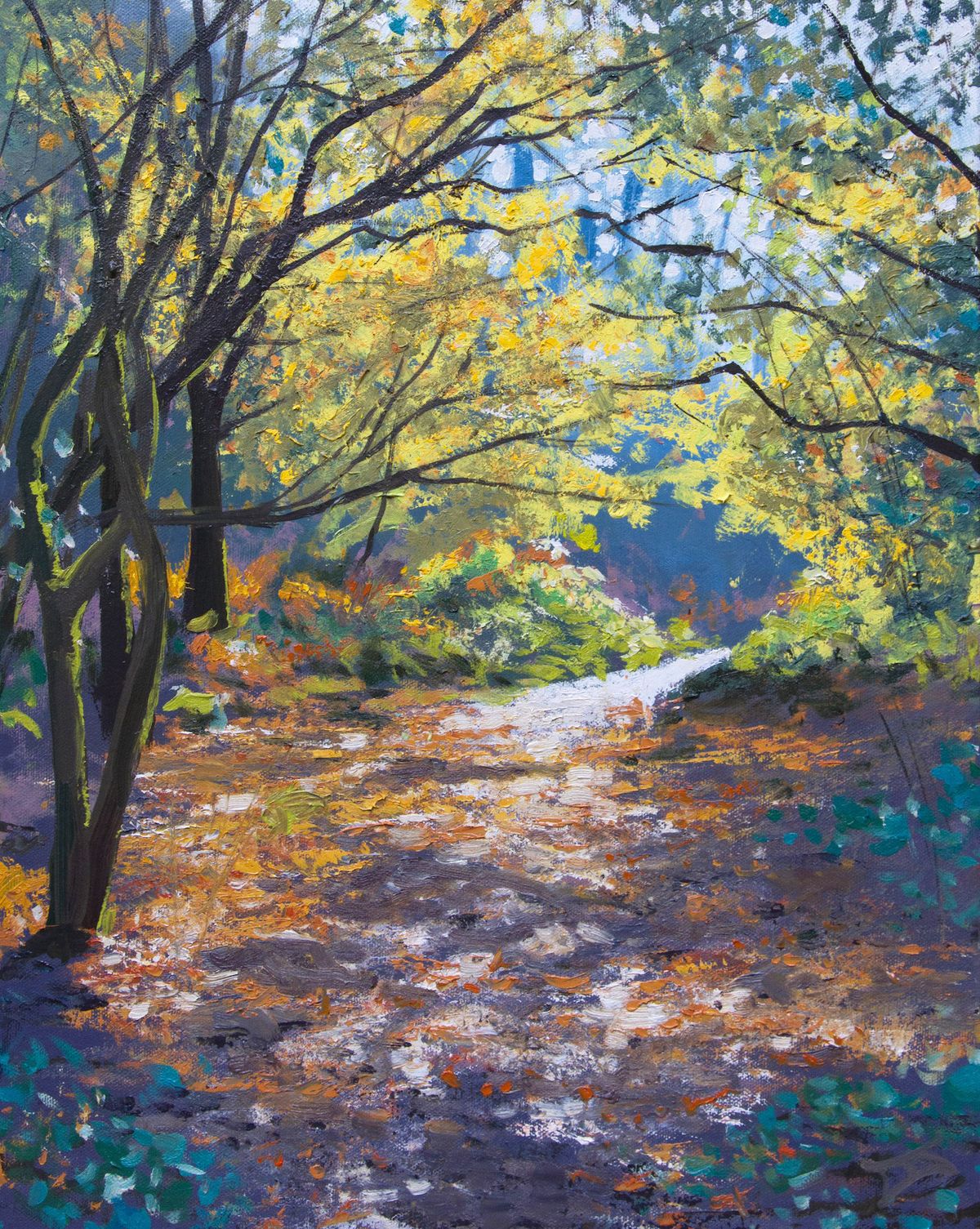 Dappled Woodland Light in oils or acrylics with DJ Johnson