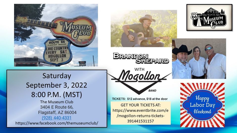 The Museum Club - September 3, 2022 at 8:00 P.M. (MST)