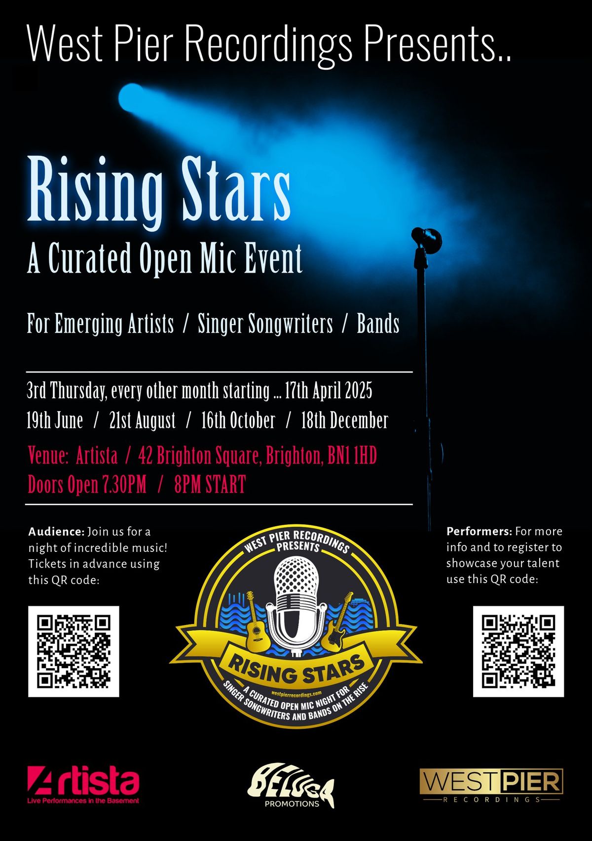 West Pier Recordings Presents.. Rising Stars - a curated open mic night