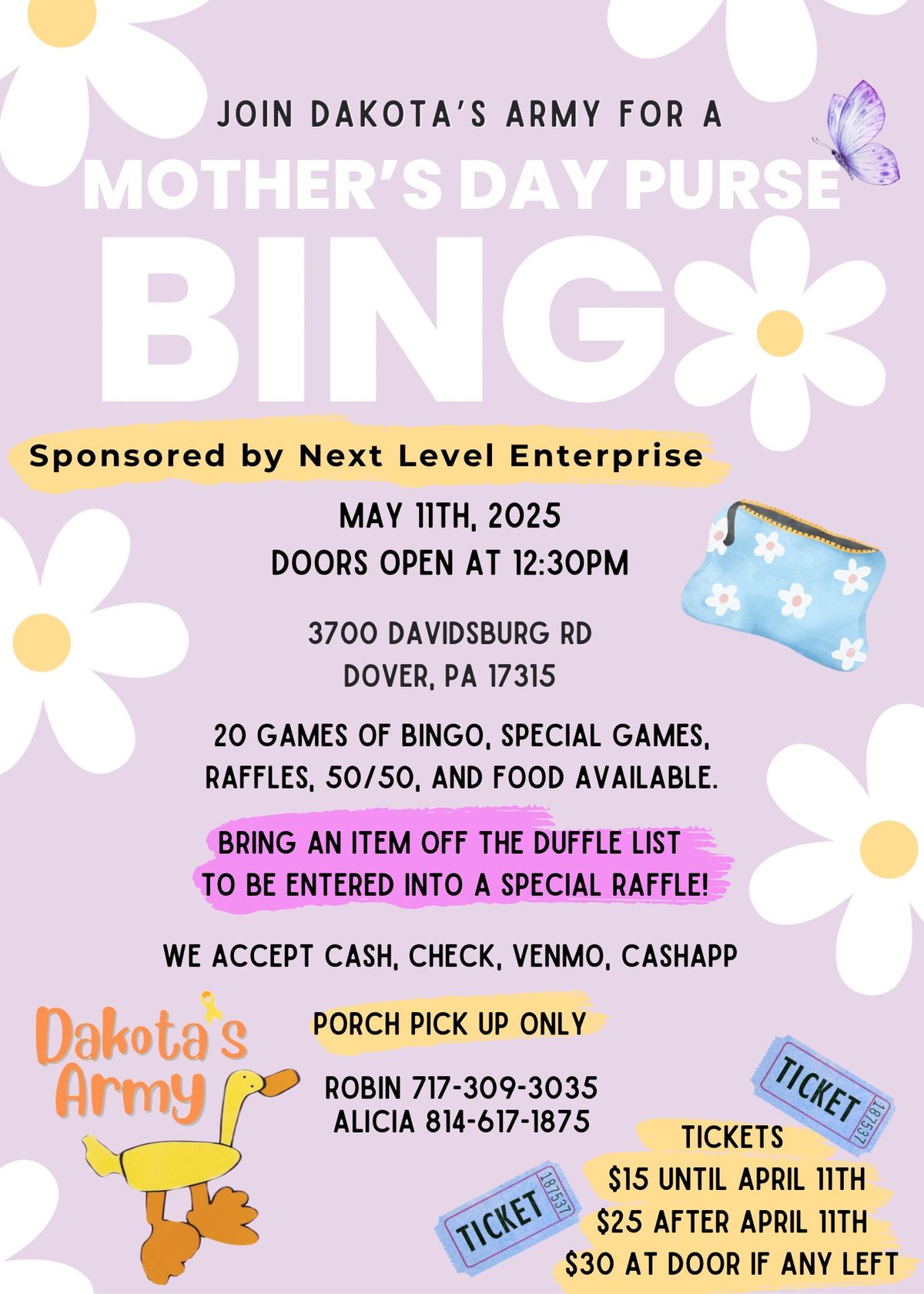 Mother\u2019s Day designer purse, Bingo