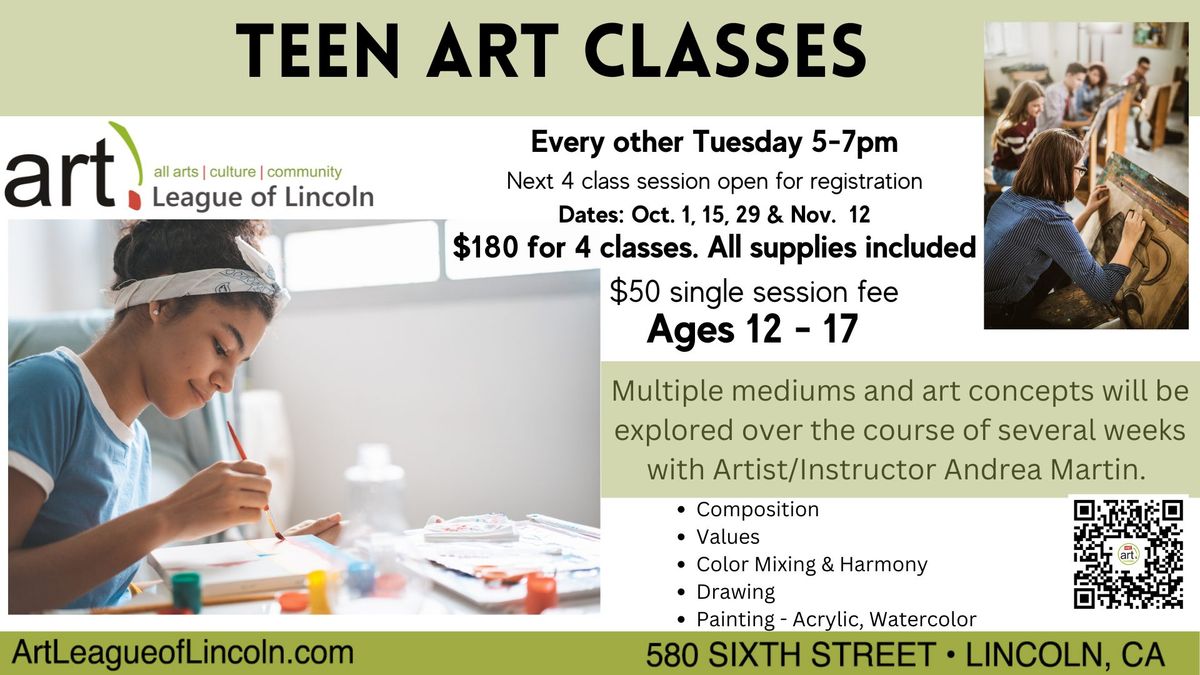 Teen Classes October\/November