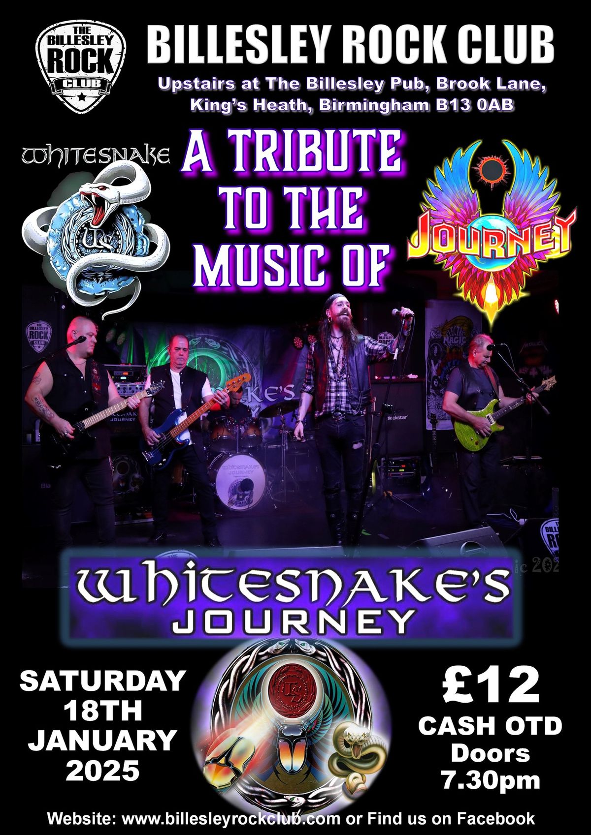 Whitesnake's Journey live at Billesley Rock Club - \u00a312 OTD