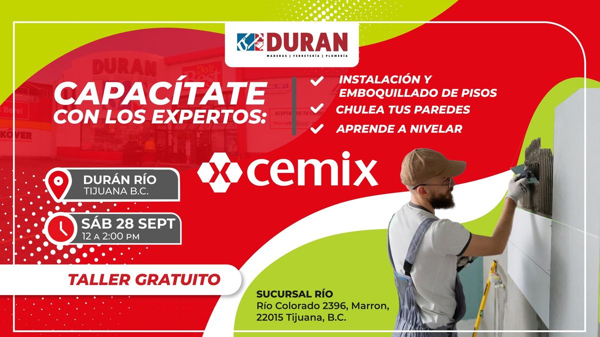 Taller Gratuito: Capac\u00edtate con los Expertos con Cemix