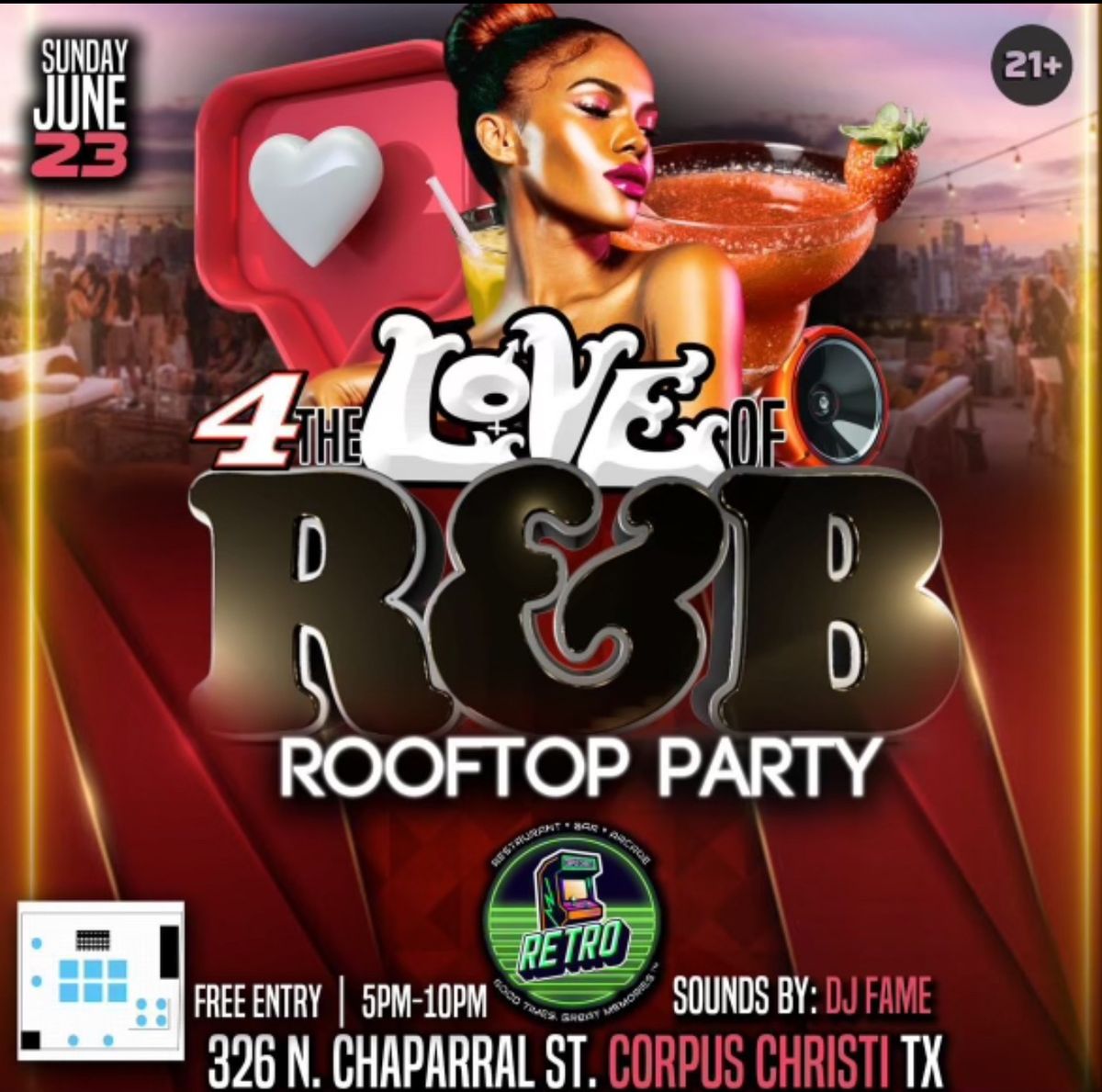 4 The Love of RNB Sunday Rooftop Day Party @ Retro