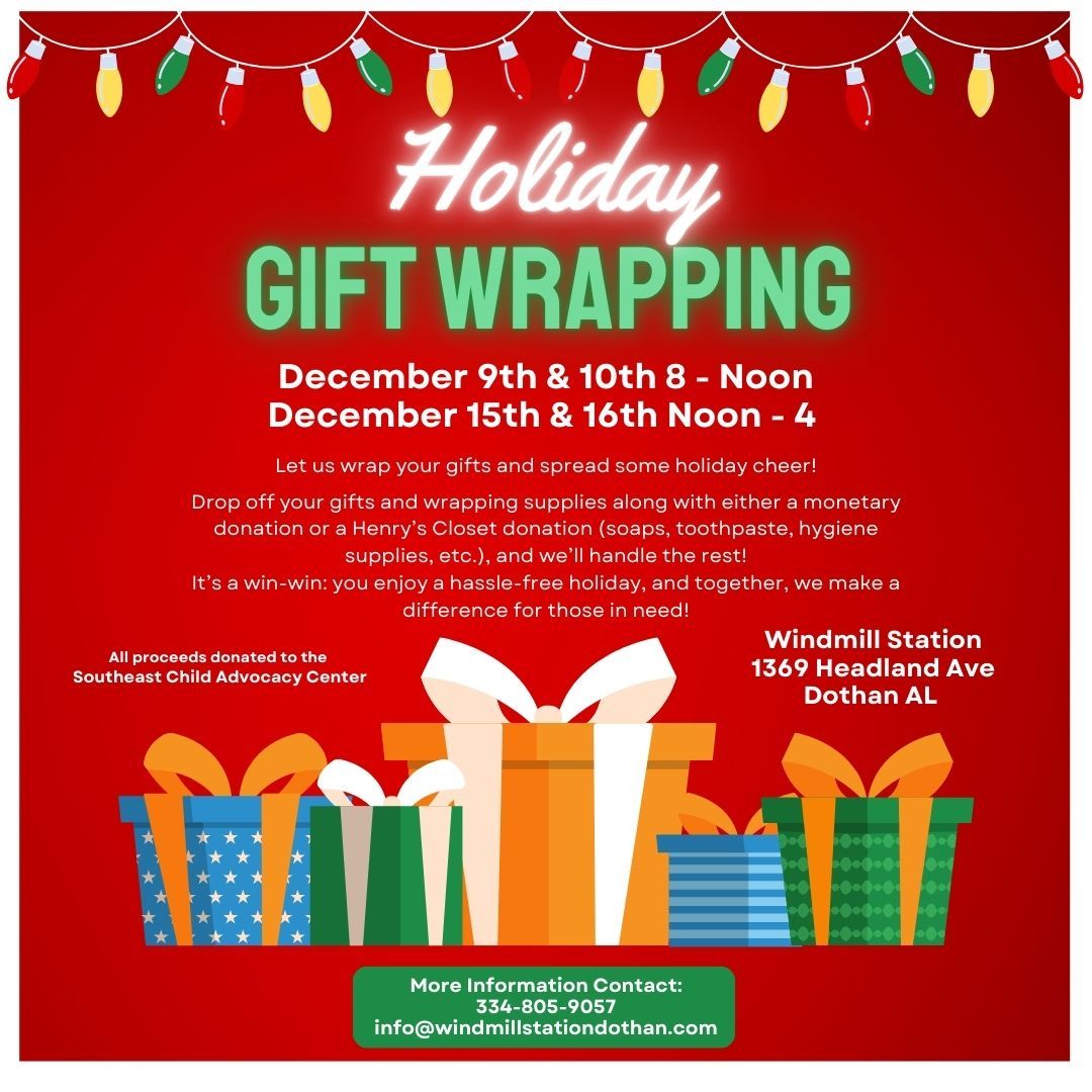 Holiday Gift Wrapping Benefit at Windmill Station