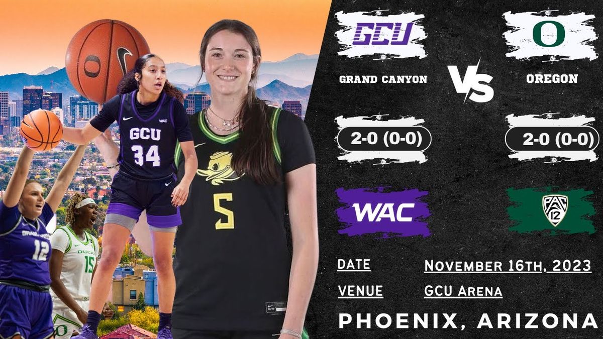 Oregon Ducks Women's Basketball vs. Grand Canyon Lopes