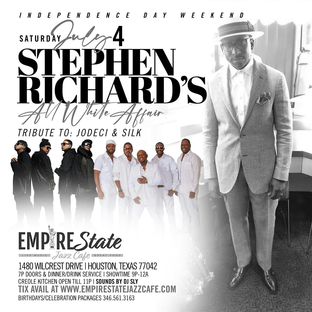 7\/4 - Stephen Richard All White Affair Tribute to Jodeci & SILK