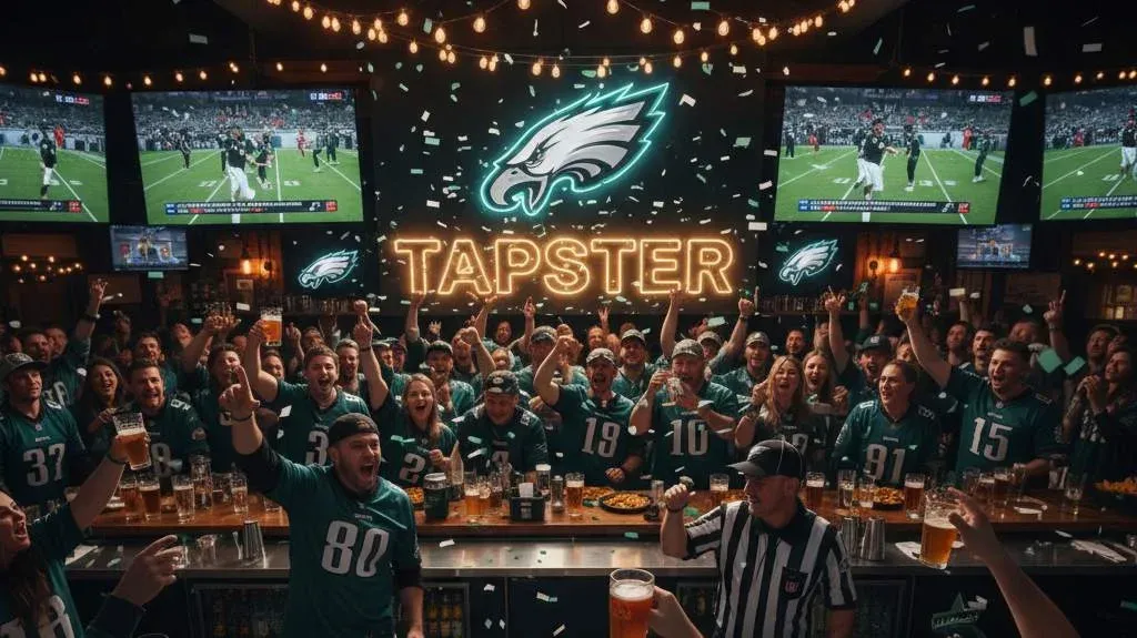 \ud83e\udd85\ud83c\udfc8 [FREE] EAGLES GAME @ TAPSTER \u2013 BIG SCREENS, COLD BEER & ALL-OUT FAN ENERGY