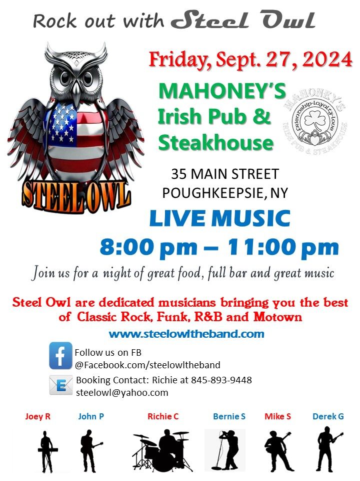 MAHONEY'S IRISH PUB & STEAKHOUSE 35 Main Street, Poughkeepsie, NY 12601