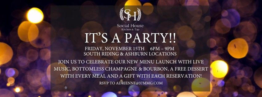 It\u2019s A Party- Celebrate Our New Menu Launch!!