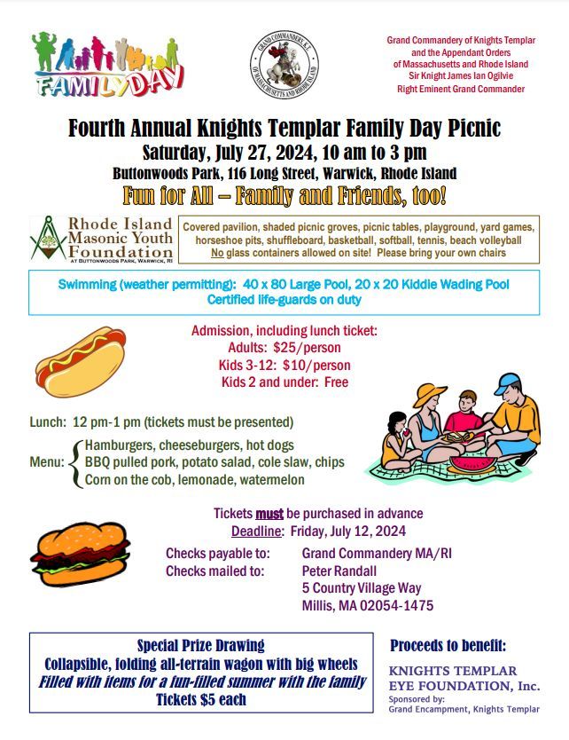 4th Annual Knights Templar Family Day Picnic