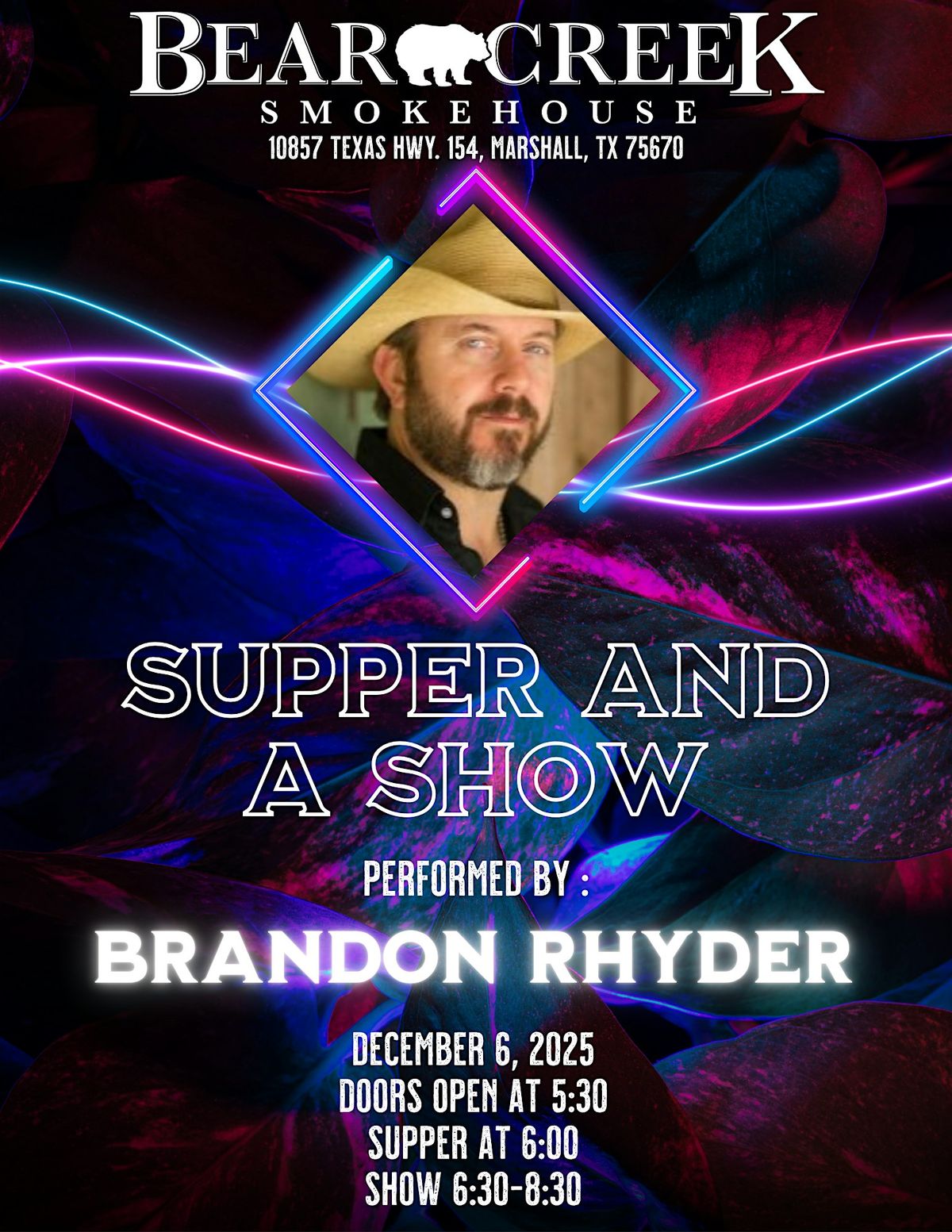 Supper And A Show with Brandon Rhyder