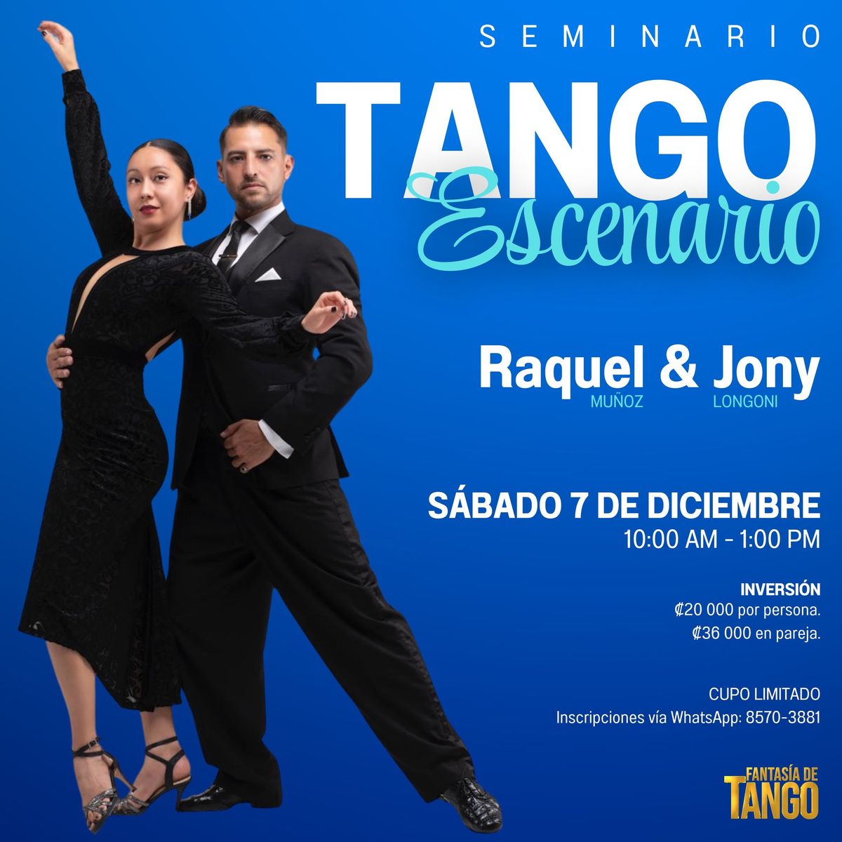 Seminario Tango escenario con Raquel & Jony