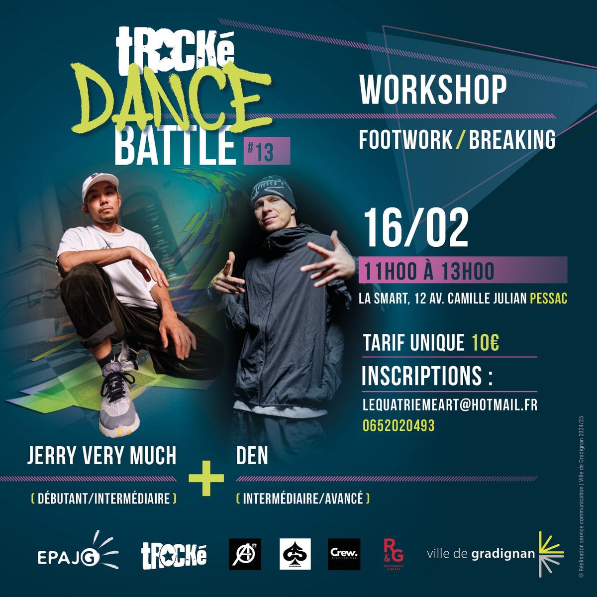 Workshop Footwork\/breaking avec Den et Jerry Very Much