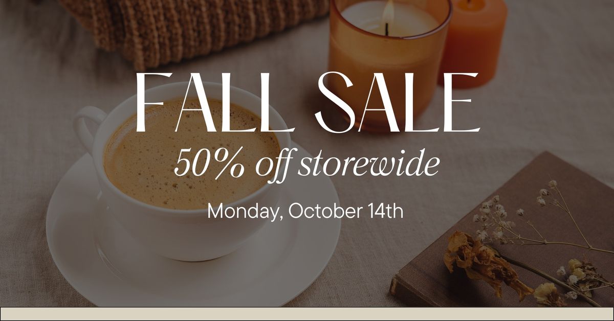 50% off Fall Sale 