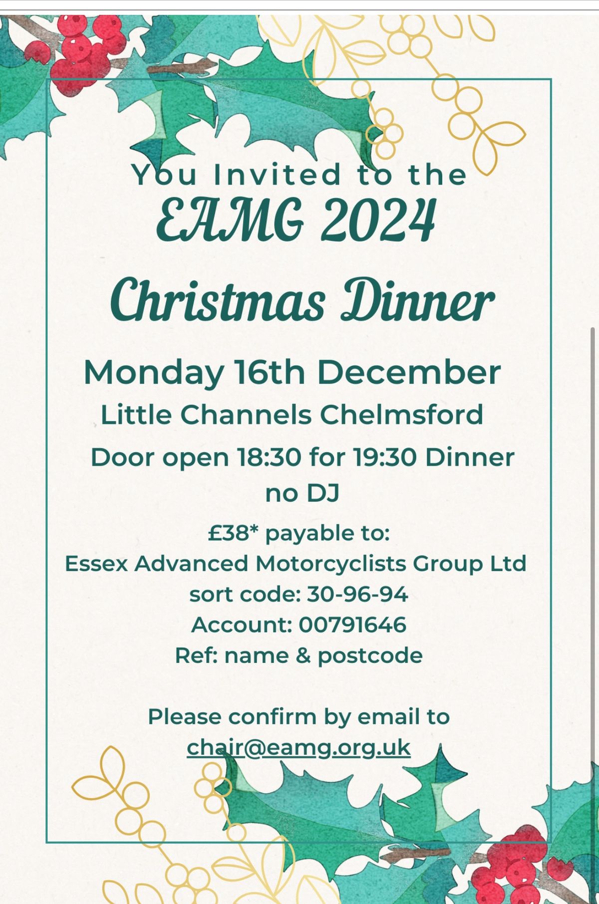 EAMG Christmas dinner 