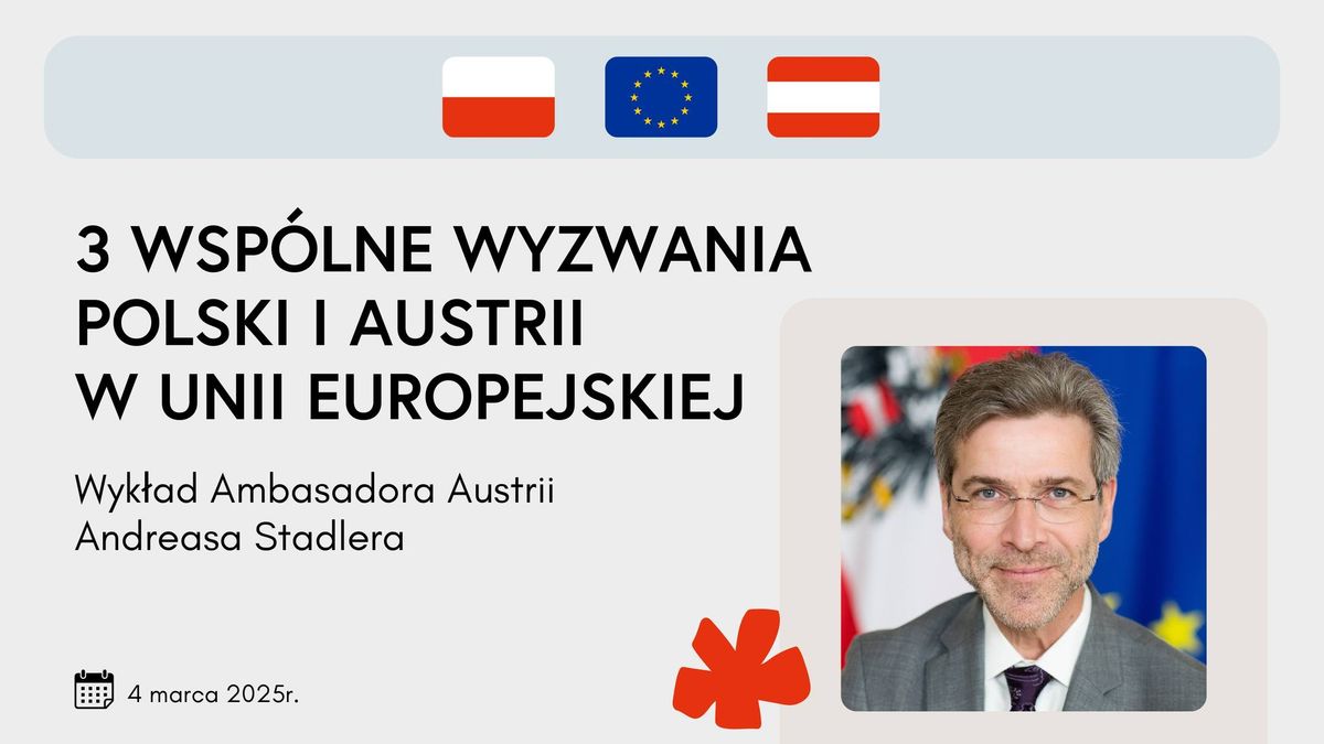 Wyk\u0142ad Ambasadora Austrii Andreasa Stadlera z okazji inauguracji jubileuszu 35-lecia O\u015brodka Kultury