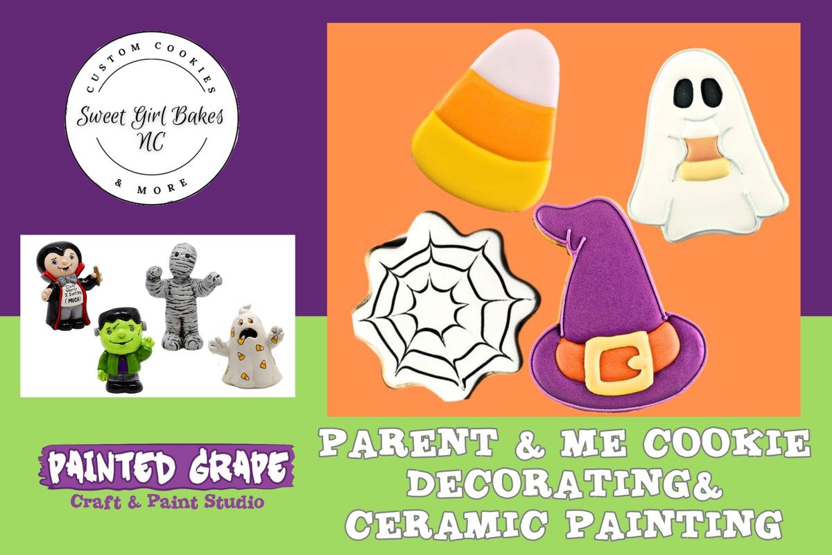 Parent & Me - Cookie Decorating & Ceramic Painting Grape Kids Class