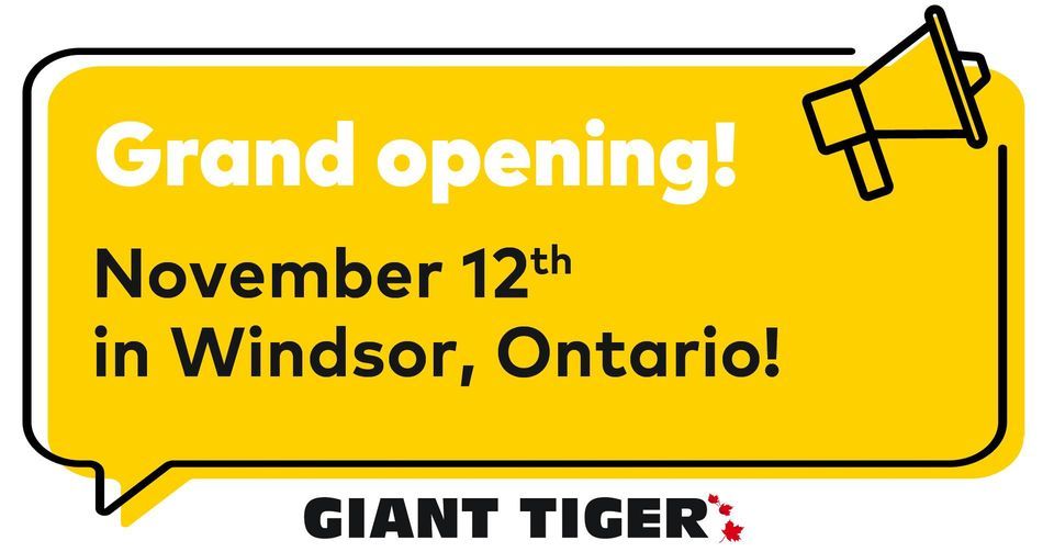 Giant Tiger Grand Opening in Windsor, Ontario!