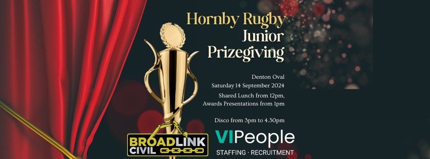 Hornby Rugby Junior Prizegiving sponsored by Broadlink Civil and VIPeople