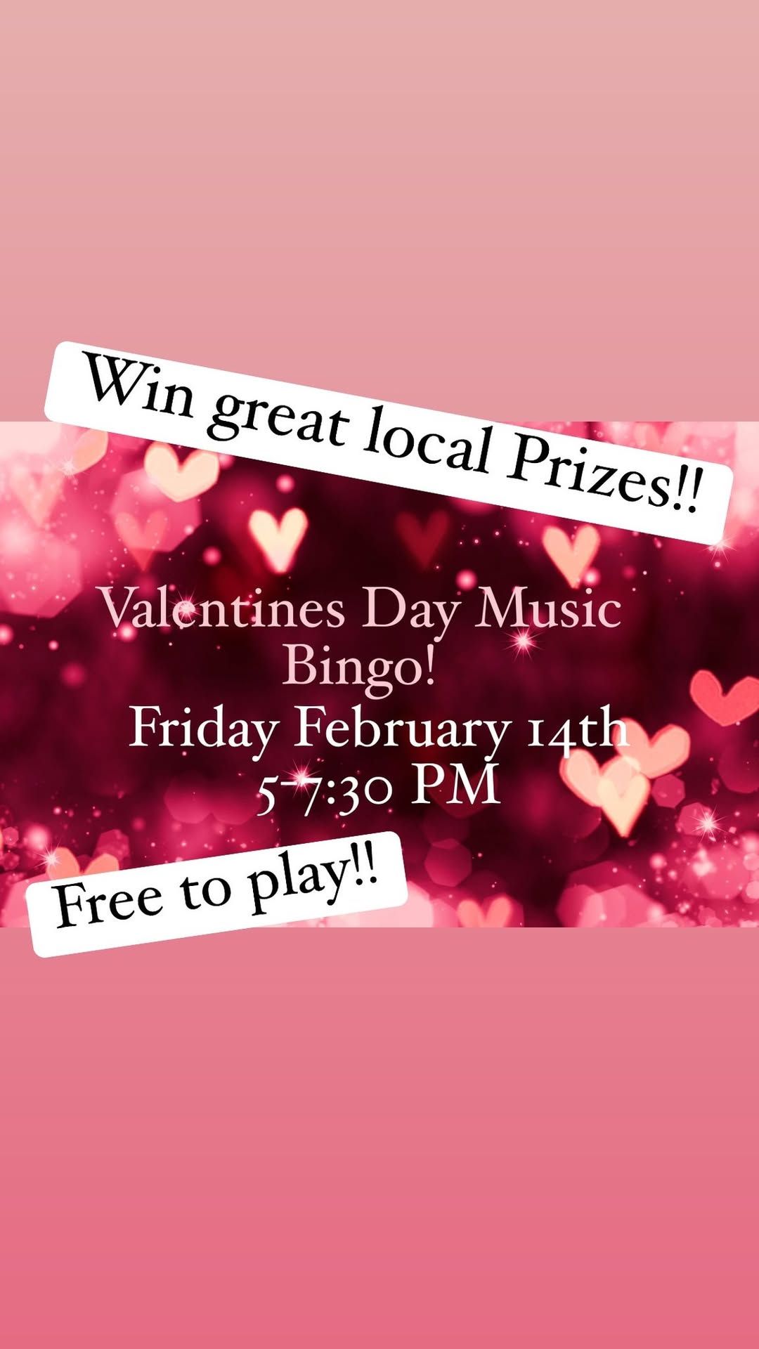 Valentine\u2019s Day Music Bingo! 