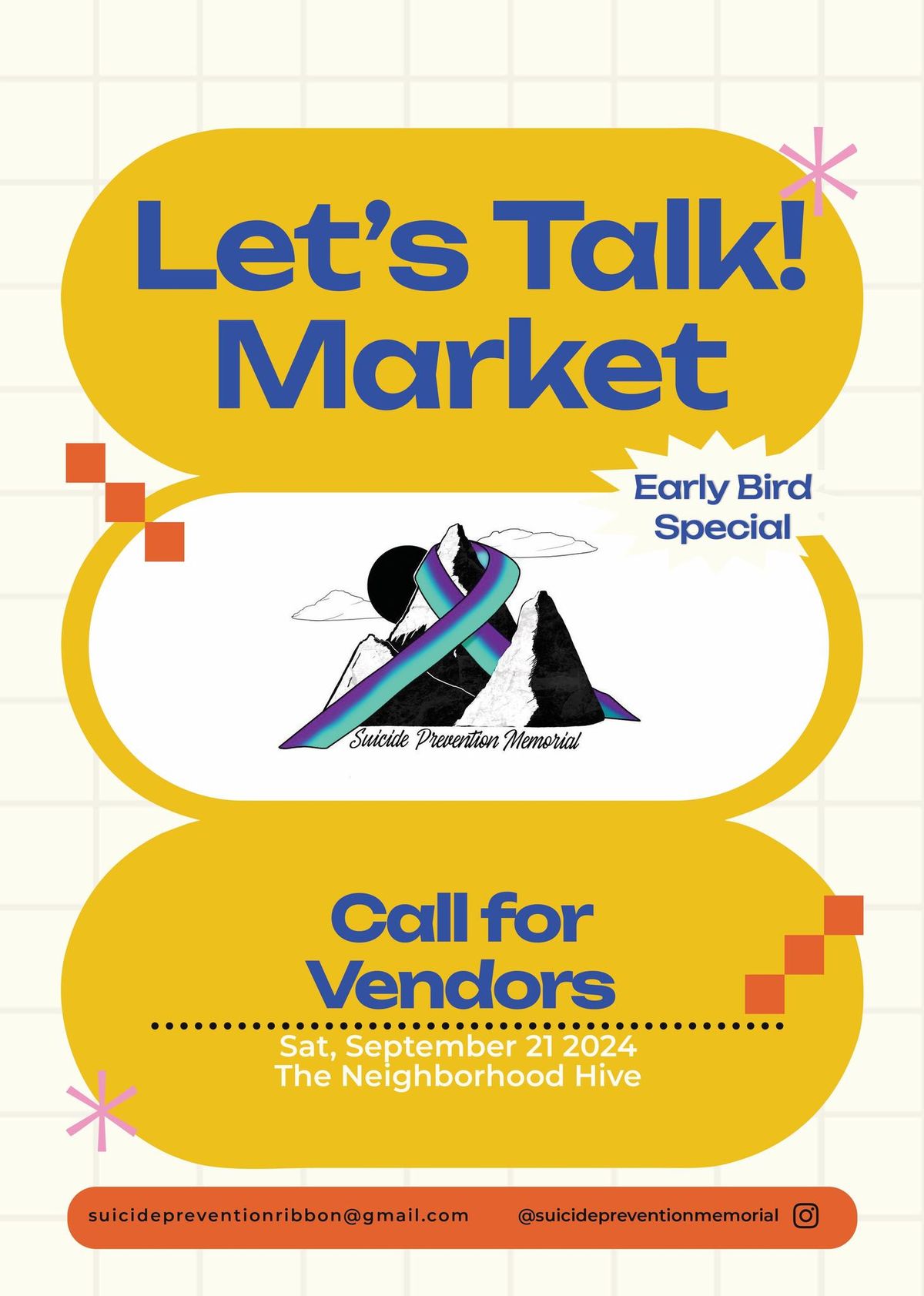 Let\u2019s Talk: Market Call for Vendors for September 21st 2024