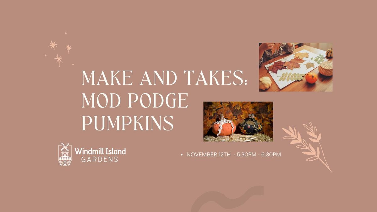 Make and Takes: Mod Podge Pumpkins