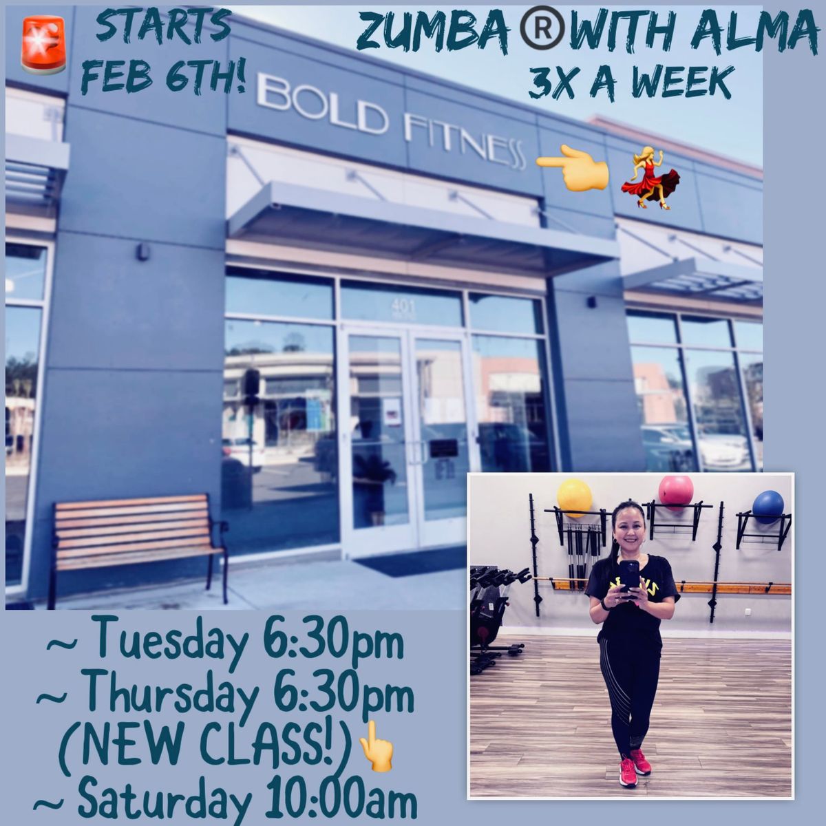 NEW CLASS - Thursday Zumba\u00ae\ufe0f with Alma