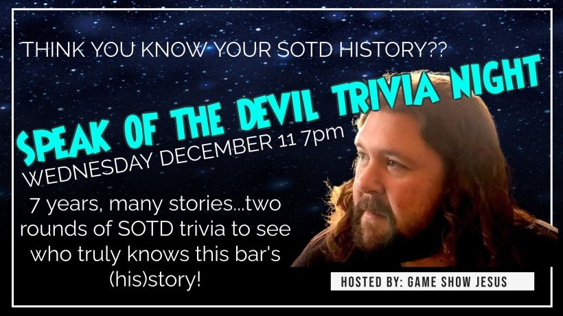 SPEAK OF THE DEVIL BAR TRIVIA