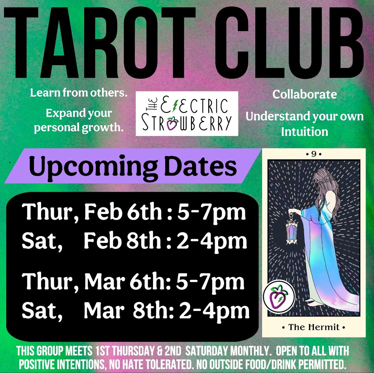 Tarot Club - Sat, March 8th 