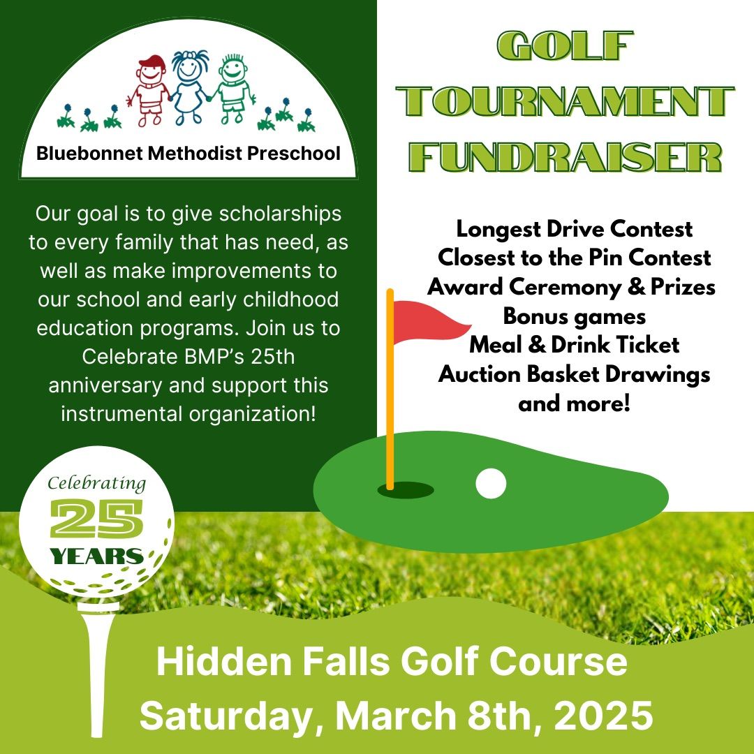 Golf Tournament Fundraiser for Bluebonnet Methodist Preschool