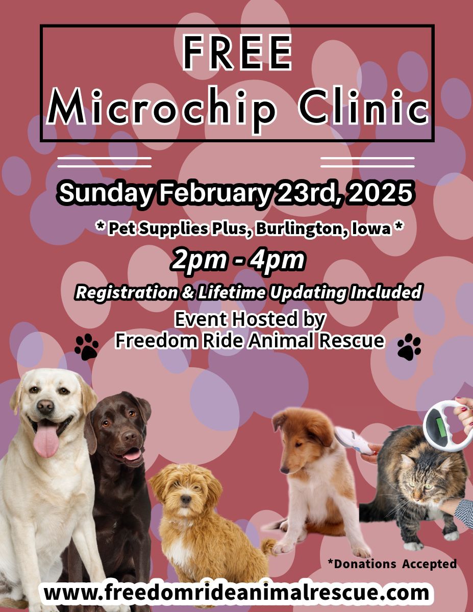 SAVE THE DATE!!! Free Microchip Clinic